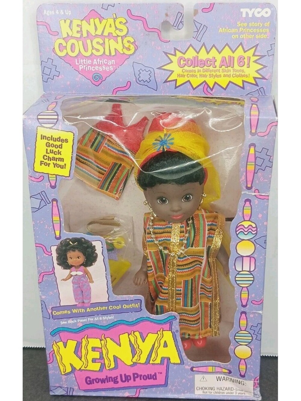 Vtg Tyco Kenya's Cousins Little Princess Baby Doll Sealed 1639-6 *READ*